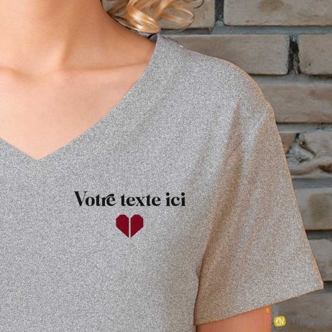 T-shirt à personnaliser selon votre texte