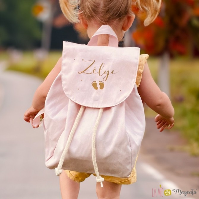 Sac mallette enfant pieds dorés