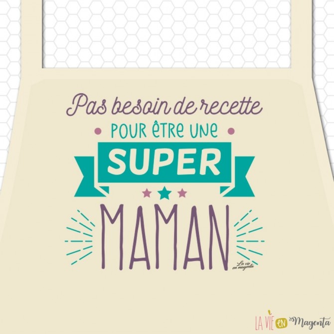 Tablier de Cuisine Super Maman