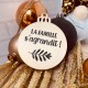 Boule de Noël en bois - la famille s'agrandit